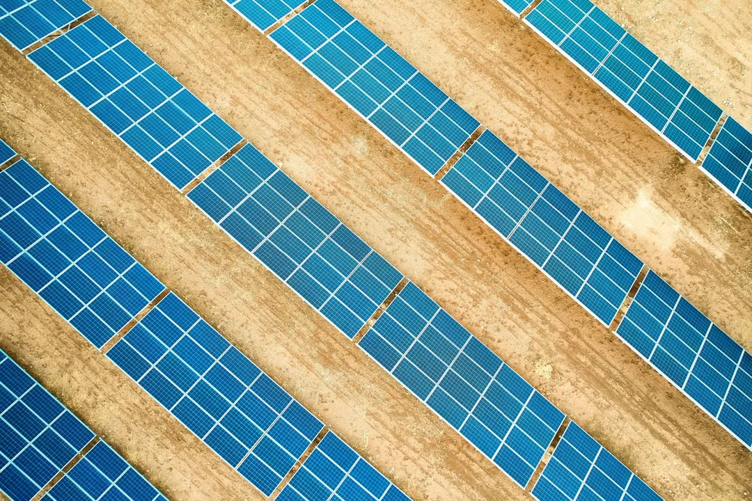 Image showing  solar-panel-farm-solar-power-station-rows-of-solar-photovoltaic-panels-2183739111