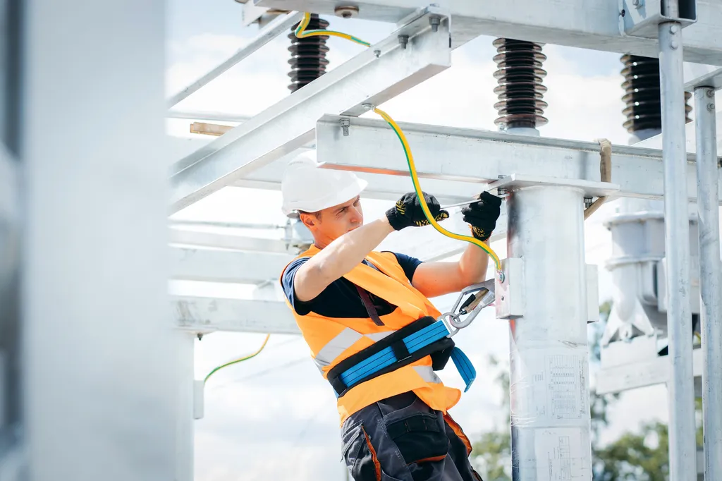 electrician-in-protective-helmet-working-on-high-voltage-power-lines-2190351735